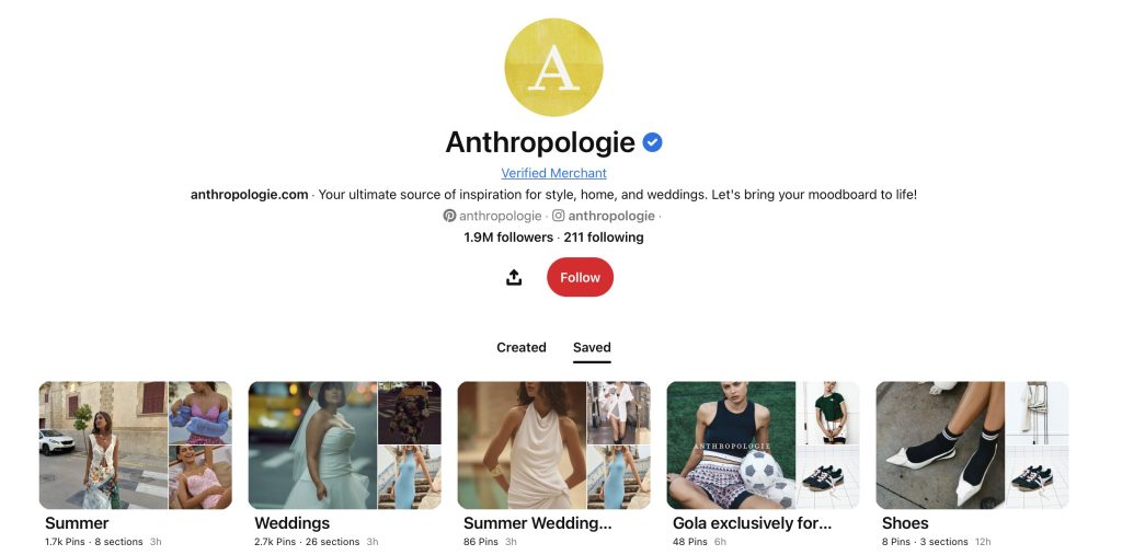 Anthropologie Pinterest